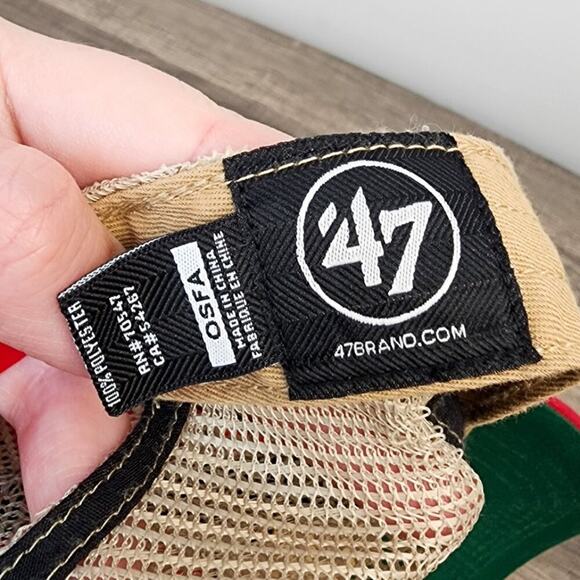 MLB St. Louis, MO Cardinals Red Green and Tan Trawler Hat OS Retro Vintage 90s - Picture 7 of 8